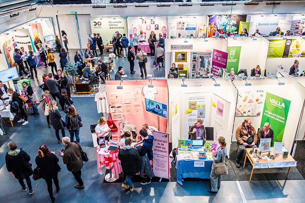 Utställartorg på MR-dagarna sett ovanifrån.